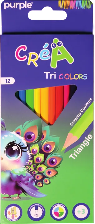 Étui Tri colors, crayons triangulaires